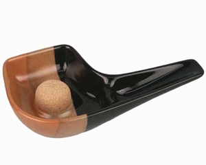 Pipo Pijpasbak Zwart & Bruin voor 1 pijp